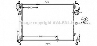 AVA QUALITY COOLING msa2474 -  Радиатор, охлаждение двигателя